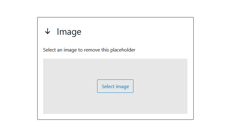 A screenshot of the WordPress Gutenberg component "Placeholder".