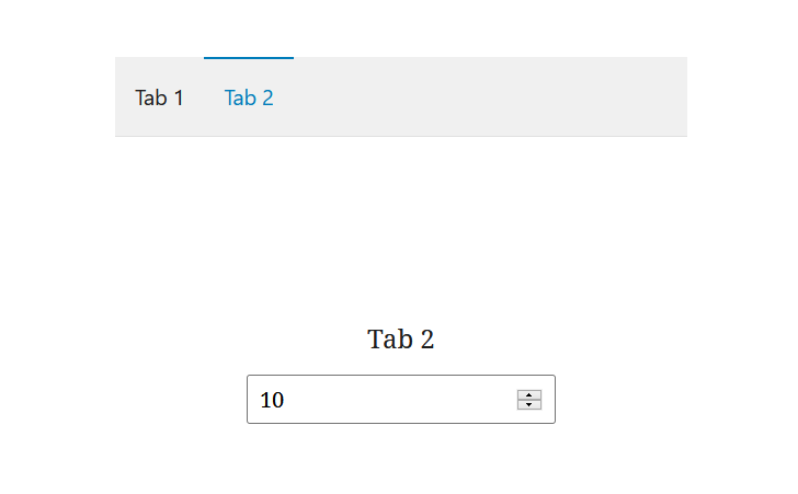 A screenshot of the WordPress Gutenberg component "TabPanel".