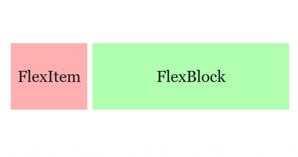 A screenshot of the WordPress Gutenberg component "Flex".